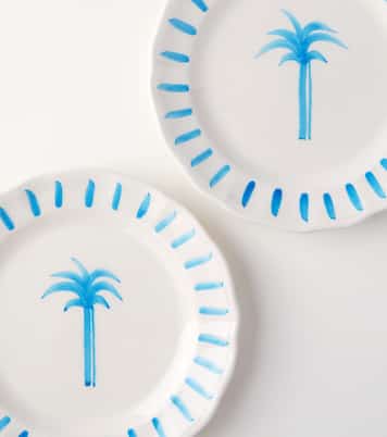 Palm set of 4 ceramic plates | Les-Ottomans