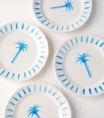 Palm set of 4 ceramic plates | Les-Ottomans