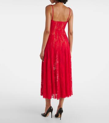 Robe midi en dentelle | Norma Kamali