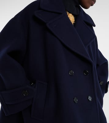 Double-breasted oversized wool-blend coat | Chloé