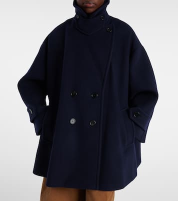 Double-breasted oversized wool-blend coat | Chloé