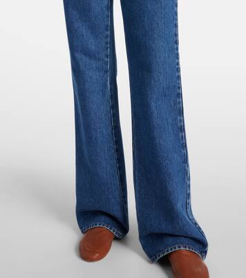 Jeans flared Merak de tiro alto | Loro Piana