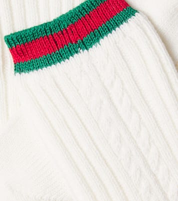 Web Stripe cotton-blend socks | Gucci Kids