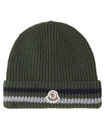 Logo ribbed-knit virgin wool beanie | Moncler Enfant