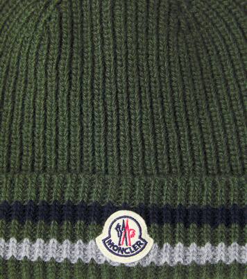 Logo ribbed-knit virgin wool beanie | Moncler Enfant