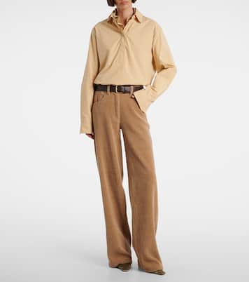 Clair high-rise corduroy straight pants | The Row