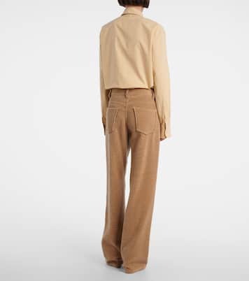 Clair high-rise corduroy straight pants | The Row