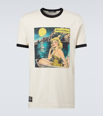 Printed cotton jersey T-shirt | Dolce&Gabbana