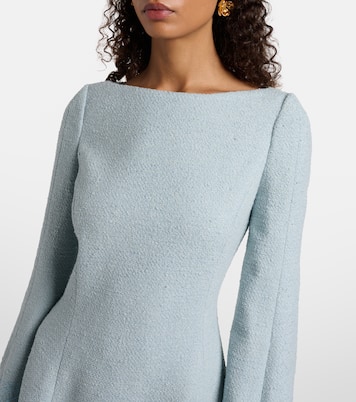 Vestido corto de tweed de algodón y lana | Oscar de la Renta