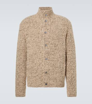 Cashmere bouclé cardigan with labradorite | God's True Cashmere