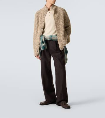 Cashmere bouclé cardigan with labradorite | God's True Cashmere