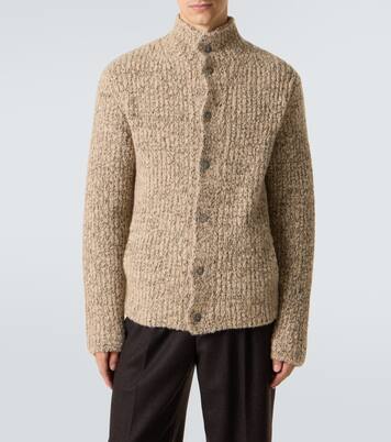 Cashmere bouclé cardigan with labradorite | God's True Cashmere