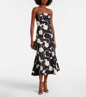 Robe midi Ana brodée | Rotate