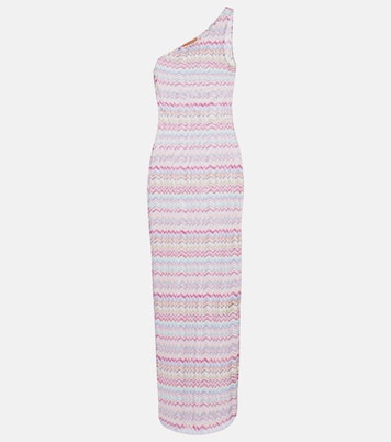 Zigzag one-shoulder maxi dress | Missoni