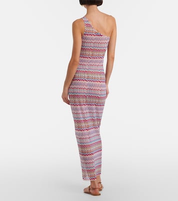 Zigzag one-shoulder maxi dress | Missoni
