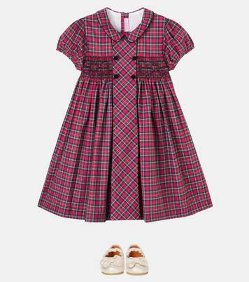 Arcadia plaid smocked cotton dress | La Coqueta
