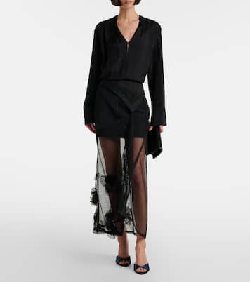 Midirock Basque aus Mesh | Victoria Beckham