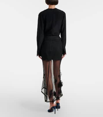 Midirock Basque aus Mesh | Victoria Beckham