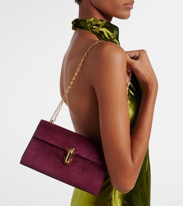 Symmetry suede crossbody bag | Savette