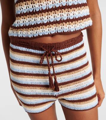 Short rayé en crochet de coton | Anna Kosturova