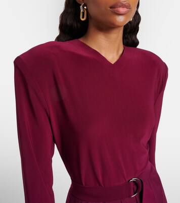 Belted semi-sheer bodysuit | Norma Kamali