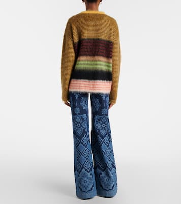 Bedruckte High-Rise Flared Jeans Partenope | La DoubleJ