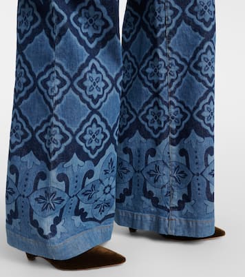 Bedruckte High-Rise Flared Jeans Partenope | La DoubleJ