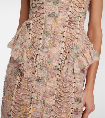 Robe midi Rebellion en soie à fleurs | Zimmermann