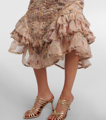 Robe midi Rebellion en soie à fleurs | Zimmermann