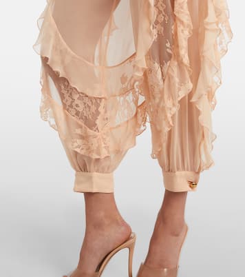 Rebellion Splice ruffled silk tapered pants | Zimmermann