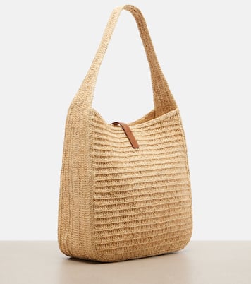 Schultertasche Le 5 à 7 Large aus Raffiabast | Saint Laurent