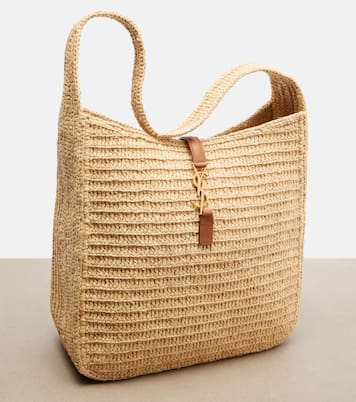Schultertasche Le 5 à 7 Large aus Raffiabast | Saint Laurent