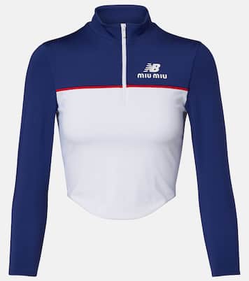 x New Balance crop top de jersey | Miu Miu