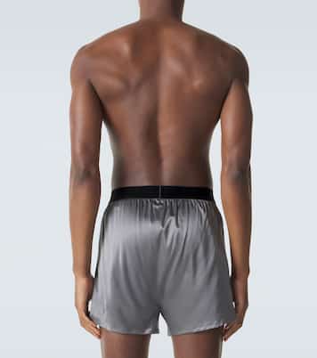 Logo silk-blend boxer briefs | Tom Ford