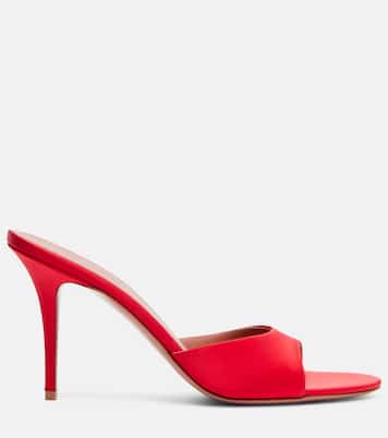 Pantoletten Elodie 90 aus Satin | Amina Muaddi