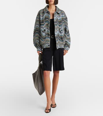 Zigzag oversized jacquard wool-blend jacket | Missoni