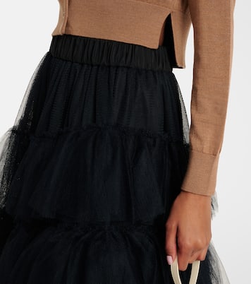 Cardigan aus Wolle und Seide mit Kristallen | Simone Rocha