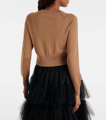 Cardigan aus Wolle und Seide mit Kristallen | Simone Rocha