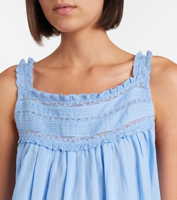 Bea lace-trimmed ramie minidress | Dôen