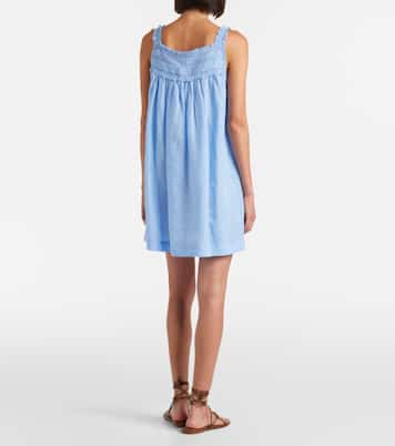 Bea lace-trimmed ramie minidress | Dôen