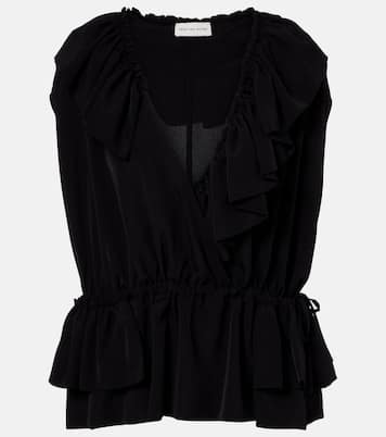 Ruffled jersey top | Dries Van Noten