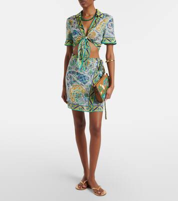 Floral cotton beach cover-up | Etro