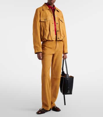 Pantalon droit en daim | Loewe