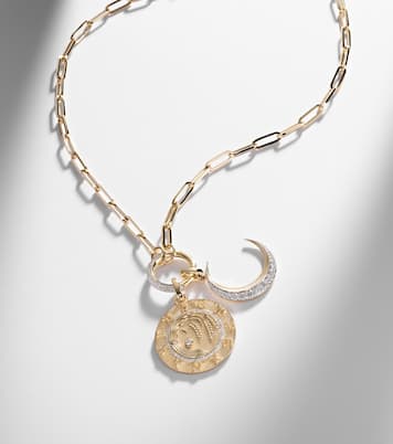Collier Infinite Gratitude & Crescent en or 18 ct et diamant | FoundRae