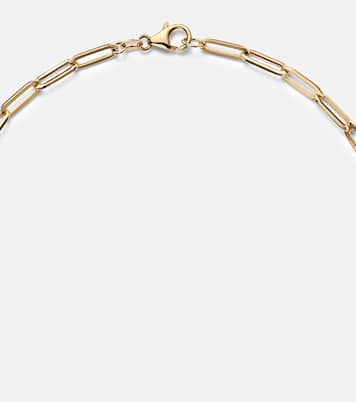 Halskette Infinite Gratitude & Crescent aus 18kt Gelbgold mit Diamanten | FoundRae