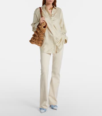 Mules Livi en toile et cuir à nœud | Jimmy Choo