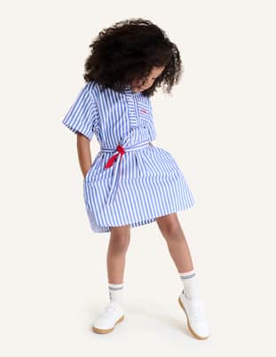 x Kitsuné Lissandra striped cotton shirt dress | Bonpoint