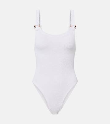 x Hunza G Domino Burberry Check swimsuit | Burberry