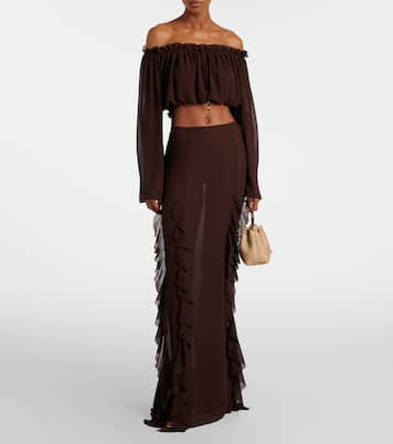 Ora ruffled maxi skirt | Bananhot