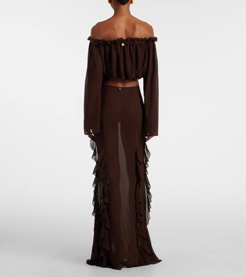 Ora ruffled maxi skirt | Bananhot